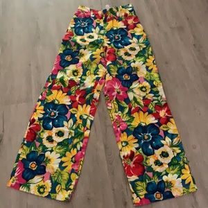 Pants linen wide leg